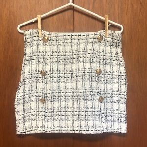 Tweed Fitted Mini Skirt